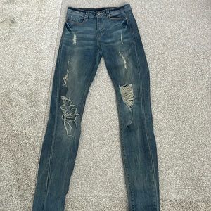 Missguided ripped long jeans